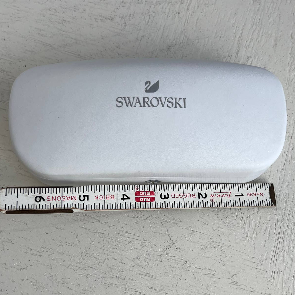 Swarovski Eyeglass Hard Case With Branded Wipe Crystal Embellished